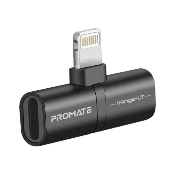 Promate Lightning Splitter Adapter, Premium 2-In-1 Lightning to Headphone Audio and Sync Charging Jack Connector