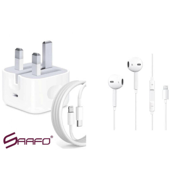 Saafo 3 In 1 Combo With Adapter, Cable And Earphone