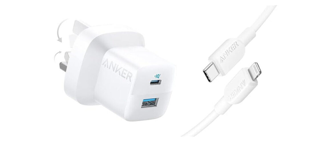 Anker 33W Dual Adapter With Iphone Cable