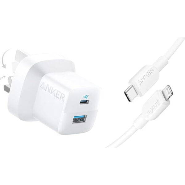 Anker 33W Dual Adapter With Iphone Cable