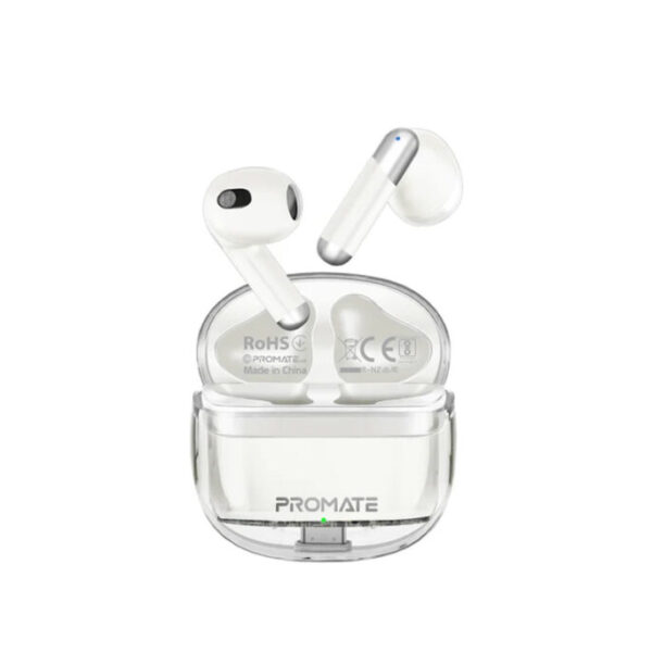 Promate Wireless Transparent TWS Earbuds with IntelliTouch