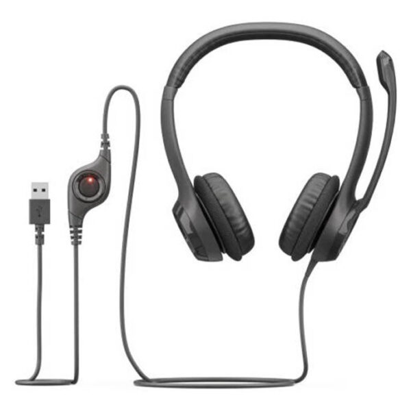 Logitech H390 Wired Headset, Stereo Headphones with Noise Cancelling Microphone