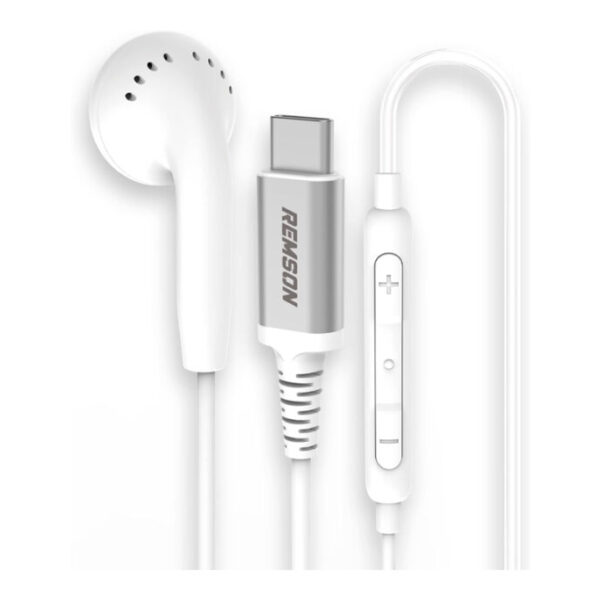 Remson White Single Side Type C Earphone